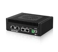 ROUAFWIT Firewall Mini PC Dual 10GbE RJ45 Hardware Appliance, N150 Micro Computer, 2 x i226V 2.5GbE Port, DDR5 32G RAM 1TB NVME SSD, 2 HD Dual Display, Type-C/TF/USB/SPK/Mic, Passive Cooling