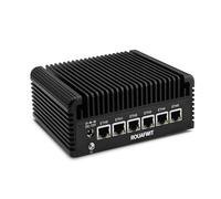 ROUAFWIT Firewall Mini PC J6413,4C/4T Fanless Micro Firewall Appliance 6X 2.5 GBe LAN/4USB/HD/DP/SIM/CONSOLE/Auto Power,OPNsense/AES-NI Router Netzwerk Security,DDR4 8GB SSD 128GB,Dual Display
