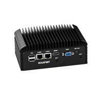 ROUAFWIT Industrial Mini PC Core i5 6200U, 2X RTL8111H RJ45 LAN, 2X DB9 RS232/485 COM, DDR4 16G RAM 256G SSD, 6USB, HD+VGA Dual Dispaly, Mic, Industrial Grade Mini PC for 24/7 Reliable Operation