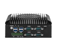 ROUAFWIT Industrial PC i5 1235U(10C/12T) Fan Mini PC 4RS232 COM,2RJ45 LAN, HD+VGA Dual Display, 6USB, GPIO, WiFi, BT, SIM, Industrial Embedded PC DDR4 8GB RAM 128GB SSD,Win11 Pro