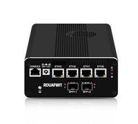 ROUAFWIT Micro Firewall Dual 10Gbe Mini PC Router Ordenador, Core i5 1135G7, 2 x SFP+ 10Gbps, 4 x 2.5Gbe i226-V LAN Computer, DDR4 8G RAM NVME 256G SSD, AES-NI, 3 Mostrar
