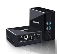 ROUAFWIT Mini PC Core i5 1235U, Dual LAN i226-V 2.5GbE Micro Ordenador Sobremesa, DDR5 16GB RAM 128GB NVME PCIe4.0 SSD, Windows 11 Pro Oficina Computer, Apoyo 8K, 4 Display, WiFi6 BT5.2