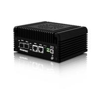 ROUAFWIT Mini PC Dual 10GbE SFP+ Firewall Appliance, N100 10Gigibit Micro Hardware Computer, 2 x i226V 2.5GbE Port, DDR5 8G RAM 512G NVME SSD, 2 Display, Type-C, TF, SPK/Mic
