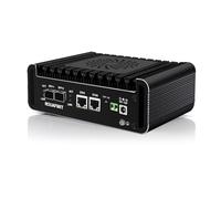 ROUAFWIT Mini PC Firewall Dual 10GbE SFP+ Appliance, N305 10Gigibit Micro Hardware Computer, 2 x i226V 2.5GbE LAN, DDR5 8G RAM 128G NVME SSD, 2 Display, Type-C, TF, SPK/Mic