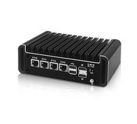 ROUAFWIT Mini PC i3 N355 (Upgraded N305) Firewall, Fanless Micro Appliance, DDR5 16GB RAM 256GB SSD, 4 x i226V 2.5GbE LAN OPNsense Hardware, AES-NI, 2 xSATA3.0, Type C
