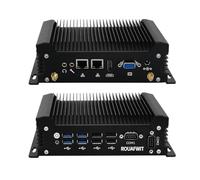 ROUAFWIT Mini PC i5 Dual LAN Fanless Industrial Computer, Core i5-1335U, Win11 Pro Linux Mini Desktop PC, 8GB RAM 128GB SSD, 4K HD, VGA, 2RS232 COM, 4USB3.0, 4USB2.0, Auto Power On