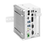 ROUAFWIT Mini PC Industrial Fanless Embedded Computer i5 8265U Dual LAN 2RS232COM DIN Rail PC 8Pin GPIO 4USB 4K Dual Display Auto Power On DDR4 0G RAM 0G SSD, 1 x PCIe x1 Slot, Win 11 Pro