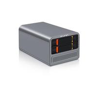 ROUAFWIT Mini PC N100 NAS 2 Bay Soft Router 3-in-1, DDR5 8G RAM 128G NVME SSD Oficina Ordenador Sobremesa Computer Network Storage, 2 x i226V 2.5GbE, Dual Fan, SPK/Mic