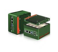 ROUAFWIT Mini PC N200 NAS, 4X M.2 2280 NVME Small Computer, DDR5 8G RAM 256G SSD Firewall Appliance, Dual i226V 2.5Gbe LAN, 2X USB 3.2 10Gb Port, 4K, WiFi/BT Slot