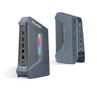 ROUAFWIT Mini PC Ultra 7-155H, 2 x i226-V 2.5Gbe Fanless Micro Desktop Vertical Trapezoid, Win 11 Pro Small Office PC, Support 8K, 4 Display, DDR5 32GB RAM 1TB NVME PCIe4.0 SSD, USBC, WiFi6 BT5.2