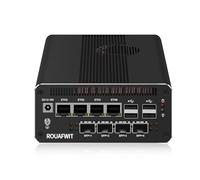 ROUAFWIT Mini PC Win 11 Pro, Ultra 5 125H (14C/18T up to 4.5GHz), 4 x 2.5GbE LAN, 4 x SFP+10GbE LAN, Triple USBC 8K Display, DDR5 32GB RAM 1TB SSD, WiFi 7, AI-Ready, PCIe 4.0/SATA 3.0 Expandable