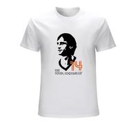 ROUBEIJIA Johan Cruyff 14 Total ER T-Shirt 3D Men Hot Short Sleeve Masculino T Shirt Personality, blanco, L