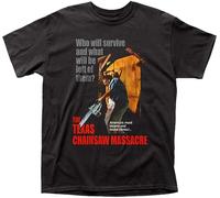 Roubeijia Kaif Texas Chainsaw Masacre Mens - Camiseta de película para hombre, diseño de película con texto "Huge Print Leatherface DVD B negro", Negro , XL