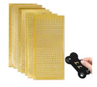 Roucerlin 7 hojas de pequeñas pegatinas de letras, pegatinas de alfabeto y números autoadhesivos, letras de estrella y mariposa con purpurina para álbumes de recortes, fototarjetas, decoración de la