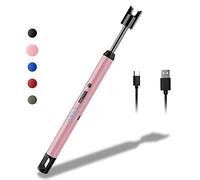 Rouclo Encendedor Eléctrico de Arco Con Indicador de Batería - USB Recargable para Cocina de Gas, Velas, Chimenea, Barbacoa (Oro Rosa)
