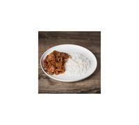 Rougail de salchichas con arroz