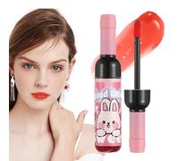 Rouge à lèvres liquide bouteille de vin - Teinture mate longue durée - Teinte hydratante imperméable - Vernis à lèvres léger anti-taches pour rendez-vous et fêtes - Maquillage au vin rouge audacieux