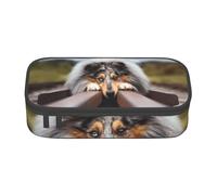 Rough Collie Bokeh Ferrocarril Perros Mascotas Áspero, Estuche para lápices, Estuche para lápices Estuche para lápices de Gran Capacidad Estuche para cosméticos