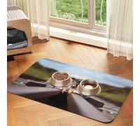 Rough Collie Bokeh Railway Dogs Pets Rough,Waterproof Pet Feeding Mat,PU Leather Placemats for Cat Dog Water Bowl,Food Mats,40x60cm