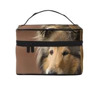 Rough Collie Lassie Dogs Big Fluffy Dogs Pets, Bolsa de Maquillaje, Bolsa de cosméticos, Bolsa de Aseo portátil, Estuche de Aseo