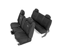 Rough Country Neoprene Seat Covers for Chevy Silverado & GMC Sierra 1500 (1999-2006 & Classic) - Waterproof & UV Resistant, Foam Padded, Front & Rear Seat Cover Set