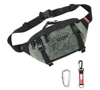 Rough Enough - Riñonera táctica para Hombre, Bandolera Grande, Verde Militar, L, Riñonera táctica para Hombre