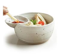 Rough Pottery - Cuenco antiguo de cerámica gruesa para aperitivos, 500 ml, 2 en 1 y platos para servir aperitivos secos