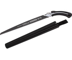 Roughneck Gorilla Fast Cut Pruning Saw with 350mm Blade, Triple Ground Teeth & PTFE Coating, Heavy-Duty Chrome Plated Steel, Non-Slip Rubber Handle with Lanyard Hole & Holster