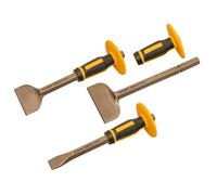 Roughneck Reforzado Y Juego de Cinceles Con Antideslizante Protectores, 3 Piezas