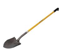Roughneck ROU68044 - Pala de borde dentado de mango largo, amarillo y negro, 1460 mm