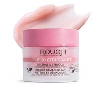 ROUGJ Bálsamo Desmaquillante Manteca de Karité - Balsamo Desmaquillante Waterproof Ojos y Rostro, Se Transforma en Leche Limpiadora Facial, Fórmula Natural sin Residuos, Made in Italy 80 ml