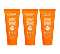 Rougj Crema Solar 50 Cuerpo Sin Perfume 100ml x 3 - Protector Solar Corporal 50 Resistente Al Agua Para Piel Sensible - Crema Solar Corporal Protección Solar Spf 50 Sunscreen Spf 50 - Made In Italy