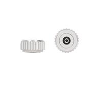 ROUHO 10 Piezas de Piezas de Corona de Reloj Movimiento Mecánico de Cuarzo Corona Accesorios de Reloj de Metal-Plata Interior 2.0mm Externo 4.0mm