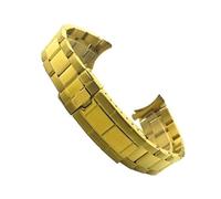 ROUHO 20mm Acero Inoxidable Extremos Curvos Correa de Reloj Cierre Desplegable Hombre Mujer Reemplazo Brazalete Reloj para Rolex Daytona Sub-Oro