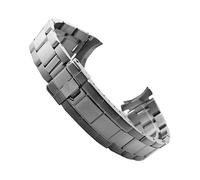 ROUHO 20mm Acero Inoxidable Extremos Curvos Correa de Reloj Cierre Desplegable Hombre Mujer Reemplazo Brazalete Reloj para Rolex Daytona Sub-Plata