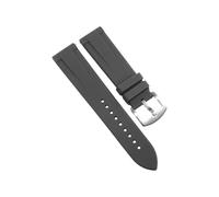 ROUHO 22mm Correa de Caucho Silicona, Impermeable Transpirable con Pasadores de Liberación Rápida para Citizen BN0191-55L BN0193-17E-Gris + Plata Hebilla