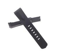 ROUHO 22mm Silicona Caucho Hombre Reloj Correa Ajustable Pulsera Reloj para Corum Admiral's Cup-Negro