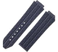 ROUHO 26 * 19mm Impermeable Silicona Hombre Reloj Correa Caucho Pulsera Accesorios para HUBLOT Big Bang-Azul sin Hebilla