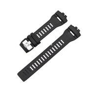 ROUHO 27mm Correa de Repuesto Silicona con Hebilla de Acero Inoxidable, Resina Suave Impermeable Sport para Casio GBD-200-1/2/9 GBD-200RD-Negro