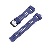 ROUHO 27mm Correa de Repuesto Silicona con Hebilla de Acero Inoxidable, Resina Suave Impermeable Sport para Casio GBD-200-1/2/9 GBD-200RD-Azul