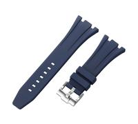 ROUHO 27mm Impermeable Silicona Reloj Correa Hebilla con Broche Caucho Pulsera para Ap Casio GA-2100 2110