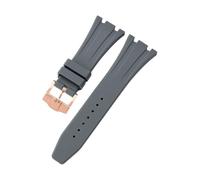 ROUHO 27mm Impermeable Silicona Reloj Correa Hebilla con Broche Caucho Pulsera para Ap Casio GA-2100 2110