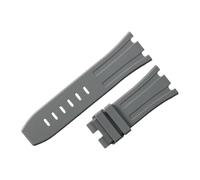 ROUHO 28 mm Silicona Reloj Correa Caucho Hombre Reemplazo Accesorio para Ap Audemars Piguet Royal Oak Offshore Diver 15703-Gris