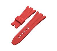 ROUHO 28 x 20mm Silicona Deportivo Reloj Pulsera Caucho Reemplazo Pulsera para Audemars Piguet Royal Oak Offshore Diver 15710 15703 26470 15707 26703-Rojo