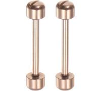 ROUHO 2pcs Tornillo Tubo Conectar Varillas Conjunto Reloj Acero Inoxidable Pasadores Lug Accesorios Reparación Reloj-Oro Rosa 18mm