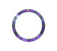 ROUHO 38mm*30.6mm Cerámica Bisel Reloj, Anillo Reloj Inserto Bisel Repuesto, Incrustación Frontal Pulida Componente para Rolex Oyster Perpetual Submariner-A4