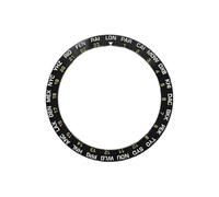 ROUHO 38mm Bisel de Reloj Cerámica Inserto Ciudad Mundo Anillo de Relojería Esfera Inlay 30,7mm Reposición para Seiko SKX007 - A6
