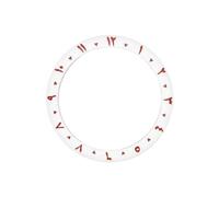 ROUHO 38mm Bisel de Reloj Cerámica Números Árabes Inserto Recambio Anillo Inlay 30,7mm Relojería Pieza para Seiko SKX007 - A2