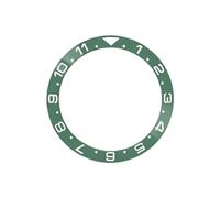 ROUHO 38mm Cerámica Bisel Reloj, Dual-Time Anillo Reloj Repuesto, Inserto Bisel Pulido Incrustación Esfera Componente 30.7mm para Seiko SKX007-A20