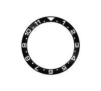 ROUHO 38mm Cerámica Bisel Reloj, Dual-Time Anillo Reloj Repuesto, Inserto Bisel Pulido Incrustación Esfera Componente 30.7mm para Seiko SKX007-A12